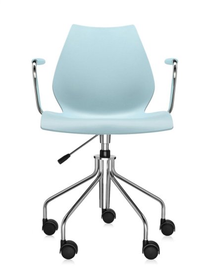 Chaise Maui Swivel Chair, Avec accoudoirs, Bleu clair