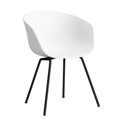 Chaise About A Chair AAC 26, White 2.0, Acier thermolaqué noir