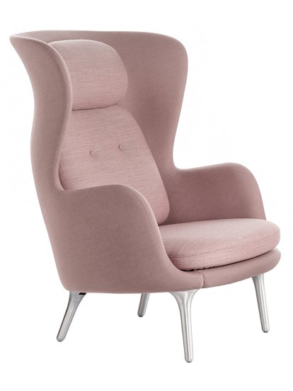 Fauteuil Ro, Rose clair, Sans repose-pied