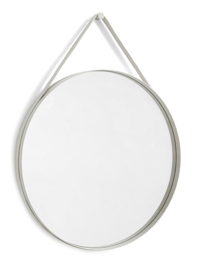 Miroir Strap No 2, ø 70 cm, Gris clair