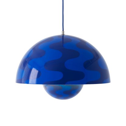 Suspension Flowerpot VP2, Bleu cobalt/bleu crépuscule