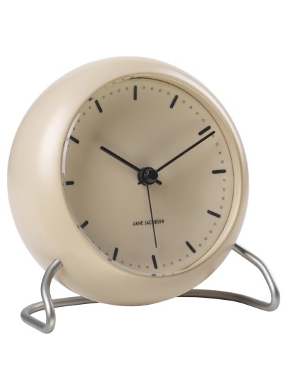Horloge de table AJ City Hall Bordur, Beige sableux