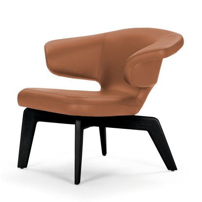 Munich Lounge Chair, Cuir Classic cognac, Teinté noir  