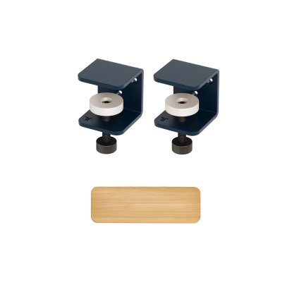Etagère murale Tiptoe chêne massif, Étagère murale 60 cm, Bleu minéral