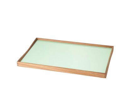 Plateau Turning Tray, S (23 x 45 cm), Noir/vert