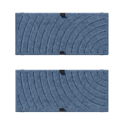 USM Haller Soft Panel Mono pour étagère USM, 75 cm x 35 cm, Bleu, Courbes