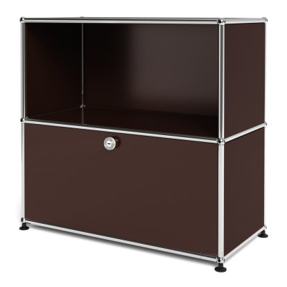 Meuble mixte Sideboard M USM Haller avec 1 porte abattante, Marron USM