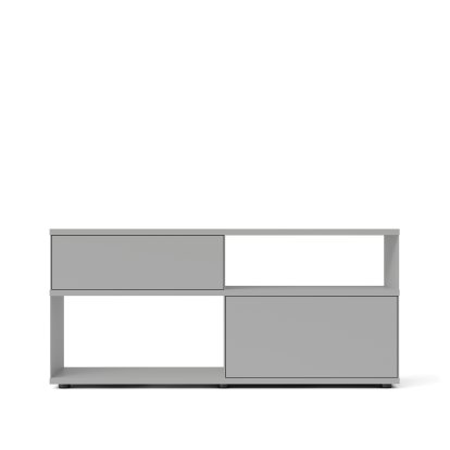 Flow Q Sideboard, 160 cm, 73,9 cm (1 tiroir et 1 porte abattante), Cool Grey