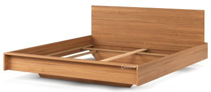 Lit Flai, 180 x 200, Avec tête de lit, Chêne massif, Sans sommier