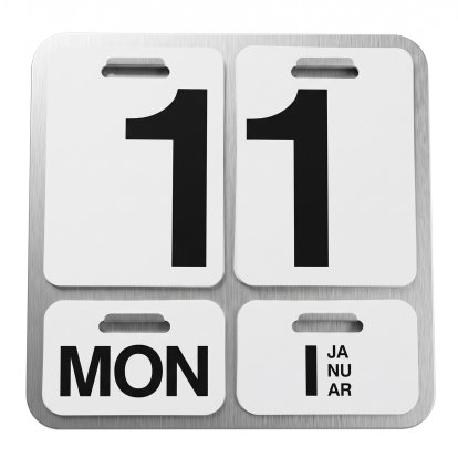 Calendrier mural Formosa, Allemand, Argent / écriture noire
