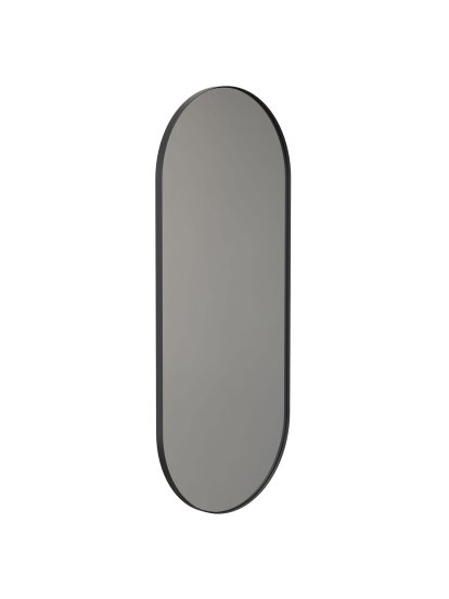 Unu Miroir ovale, H 140 x L 60 cm, Noir mat
