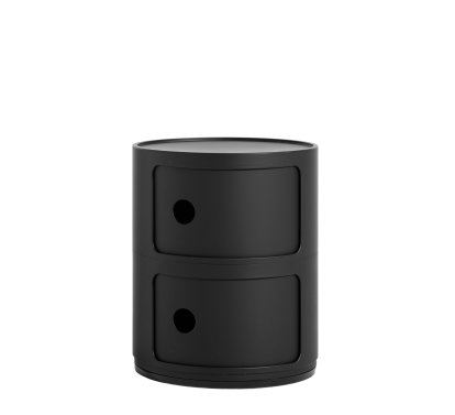 Componibili Mat, 2 tiroirs, Noir 