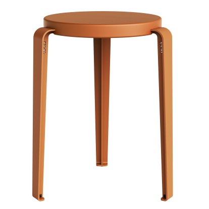 Tabouret Lou, édition Chroma, Rouge tangerine