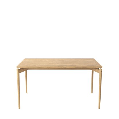 Table PUREdinner, 140 x 85 cm, Chêne huilé blanc, Sans panneaux d'extension