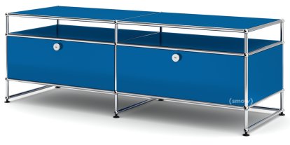 Meuble TV L USM Haller, Bleu gentiane RAL 5010