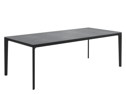 Table Carver, Céramique, Revêtement poudré anthracite, L 220 x l 100 cm