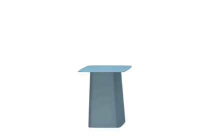 Metal Side Table Outdoor, Petit (H 38 x l 31,5 x P 31,5 cm), Gris bleuté