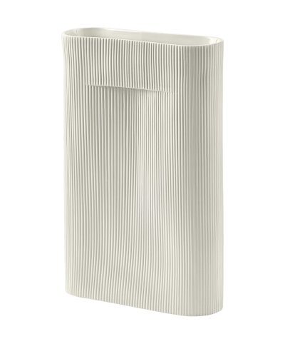 Vase Ridge, Grand (H 48,5 cm), Off-White