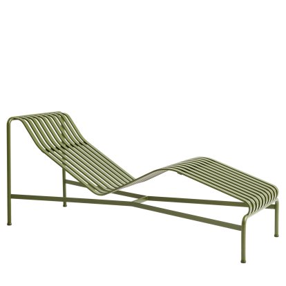 Chaise Longue Palissade , Olive, Sans coussin, Sans coussin pour la nuque