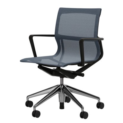 Physix, TrioKnit gris bleuté, Noir foncé / Aluminium, polie, Durs pour tapis