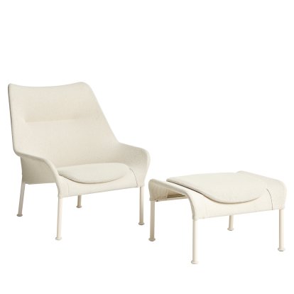Fauteuil O2 Lounge, Avec repose-pieds, Lift cream / eggshell