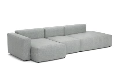 Mags Soft Sofa Combinaison 4, Accotoir à gauche, Hallingdal - gris chaud