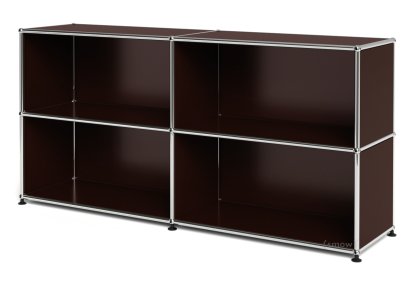 Meuble mixte Sideboard L USM Haller  ouvert, Marron USM