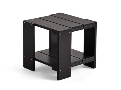 Table d'appoint Crate , Pin laqué noir