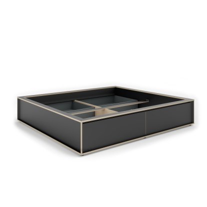 Lit Spaze, 180 x 200, Sans tête de lit, 2, CPL noir mat