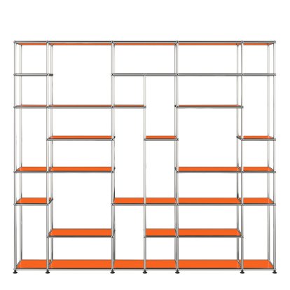 USM Haller Étagère de salon XXL, Orange pur RAL 2004