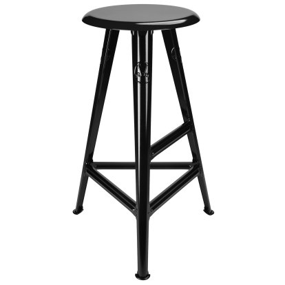 Tabouret Rowac Stool IS - 73 cm, Noir brillant