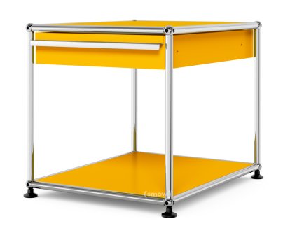 Table d'appoint USM Haller avec tiroir, Jaune or RAL 1004