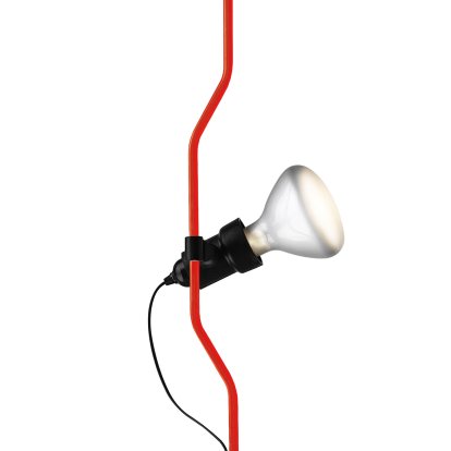 Lampadaire et plafonnier à variateur « Parentesi », Rouge