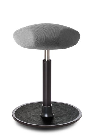 Tabouret Ongo Free triangle, Régulier, Tricoté en microfibre gris
