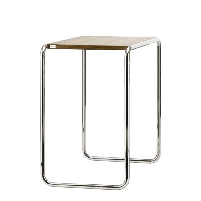 Table gigone B 9 Pure Materials, B 9d (H 60 x l 66 cm), Noyer huilé, Chromé