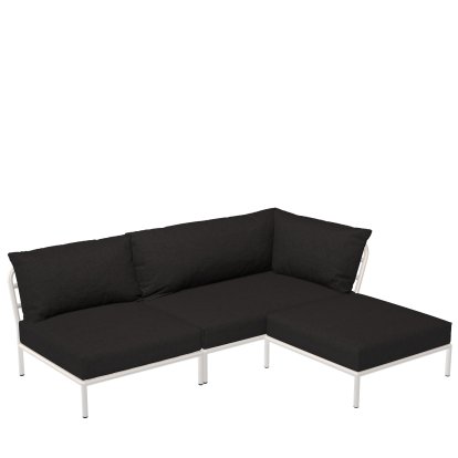 Canapé modulaire Level 2, combinaison 6, Muted White, Charbon