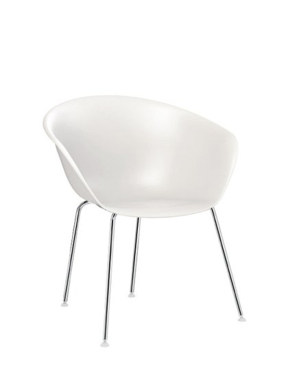 Duna 02 Tube, Chromé, Blanc