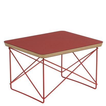 Table d'appoint Occasional Table LTR , Linoléum brique foncée, Revêtement thermolaqué eames classic red