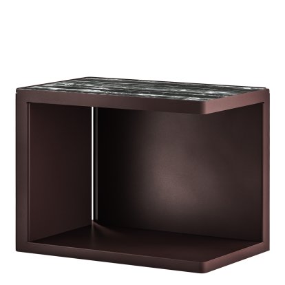 Table basse Ambito, Amarante, Marbre Portoro argent