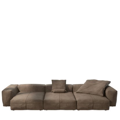 Vetsak Sofa Set 5, Cuir - Cacao, Avec coussin