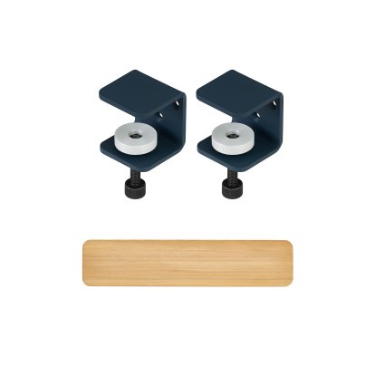 Etagère murale Tiptoe chêne massif, Étagère murale 90 cm, Bleu nuit