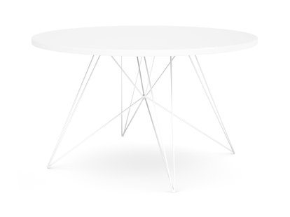 Table Tavolo XZ3 Ronde, Fenix blanc, Verni blanc