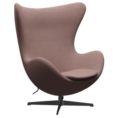 Fauteuil Egg (Oeuf), Re-wool, 648 - Rose pâle/naturel, Noir, Sans repose-pied