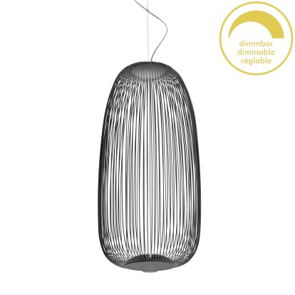 Suspension Spokes, Ø32,5 cm, Gris graphite, Dimmable