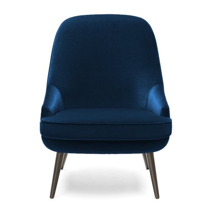 Fauteuil 375, Dossier haut, Tissu Harald océan