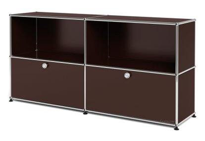 Meuble USM Haller Sideboard L avec deux portes abattantes, Marron USM