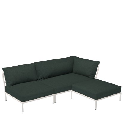 Canapé modulaire Level 2, combinaison 6, Muted White, Vert Alpin