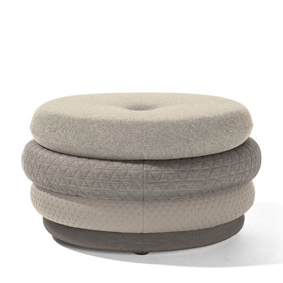 Pouf Fat Tom, 4 coussins, sans pieds, Beige