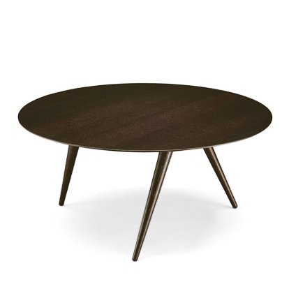 Turn, Low (H 33 x Ø 68 cm), Chêne fumé, Chêne fumé