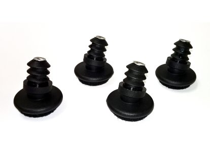 Patins (1 lot) pour chaises Vitra, Pour DSX/DAX/DKX/DAL/DSS/DSS-N/LCM, Patins en feutre pour sols durs, basic dark